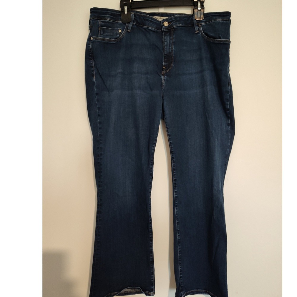 Mavi Jeans Molly Mid Rise Classic Bootcut Dark Wash Denim Blue Size 34/32